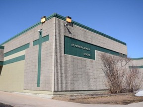 The old St. Patrick Catholic School building is now set for replacement.