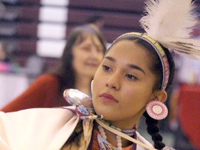 Fifteenth annual Gathering at the Rapids Powwow at Algoma University's George Leach Centre in Sault Ste. Marie, Ont., on Saturday, March 7, 2020. (BRIAN KELLY/THE SAULT STAR/POSTMEDIA NETWORK)