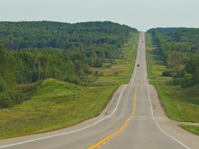 A view down Highway 881 between Janvier, Alta. and Conklin, Alta. on August 28, 2013.  Ryan Jackson/Postmedia Network