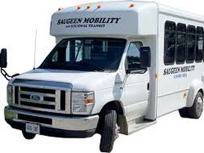 A Saugeen Mobility and Regional Transit vehicle.