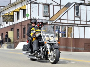 Bikes roll into Port Dover during a previous Friday the 13th gathering.