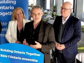 Richard Sheridan Willis, artistic director of the St. Lawrence Shakespeare Festival, speaks after Heritage, Sport, Tourism and Culture Industries Minister Lisa MacLeod and Leeds-Grenville-Thousand Islands and Rideau Lakes MPP Steve Clark announced a $23,684 Ontario Arts Council grant for the festival in Prescott in late February. (SUBMITTED PHOTO)