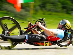 Alex Hyndman of Blenheim, Ont., is a member of the Canadian para-cycling team. (Jean-Baptiste Benavent/Cycling Canada)