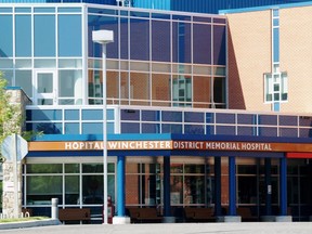 The Winchester District Memorial Hospital. Handout/Cornwall Standard-Freeholder/Postmedia Network

Handout Not For Resale