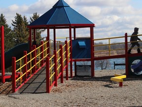 Part of the play structure in Lamoureux Park. Photo on Tuesday, March 24, 2020, in Cornwall, Ont. Todd Hambleton/Cornwall Standard-Freeholder/Postmedia Network