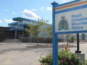 The exterior of the Wood Buffalo RCMP detachment on Paquette Drive in Fort McMurray, Alta. on Monday, July 25, 2016. Kyle Darbyson/Fort McMurray Today/Postmedia Network. ORG XMIT: POS1612221837221449