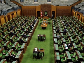 The House of Commons on March 24, 2020. Photo by Blair Gable/ Reuters.