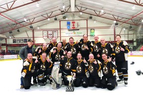 The Alice Embroidery  team is looking to defend its 2019-20 Old Blades title this season, but has some work to do as the 2021-22 squad currently sits fourth in the standings. (Supplied)