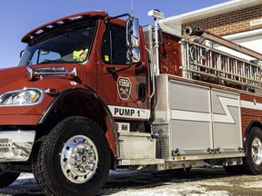 Prince Township's new firet ruck – flawless and shiny from bumper to bumper. Marguerite La Haye