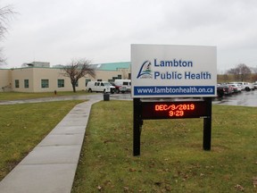 The Lambton Public Health office on Exmouth Street in Point Edward is shown in this photo.