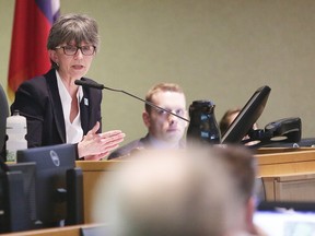 Councillor Deb McIntosh speaks in this file photo.