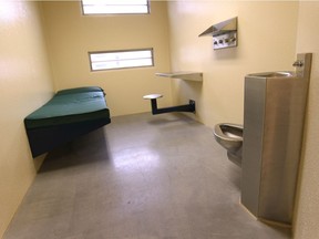 Jail cell at the South West Detention Centre in Windsor, Ont.
