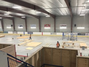 Crews began the work of renovating the Keewatin Memorial Arena into an isolation centre on April 6. Mayor Dan Reynard said construction will begin with crews separating the arena for individuals and among genders.