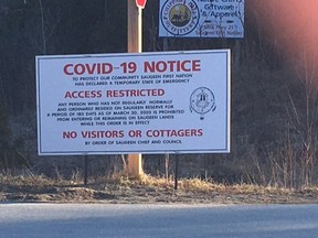 The 11 new COVID cases - believed to be the Delta variant -  reported Sunday at Saugeen First Nation prompted Chief Lester Anoquot to ask for a voluntary stay-at-home policy. Last spring, Band council declared a state of emergency, restricting access to all but residents and essential workers. [Shoreline Beacon File Photo]