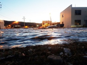 Around 8:30 p.m. on April 18 there was a huge surge of water from Pat's Creek, flooding the downtown area of Peace River. Town crews worked through the night to control the flooding. Some residences and businesses were damaged; clean-up continued over the next few days.