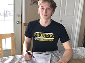 Fort Saskatchewan’s Daniel Kristensen will be playing on the Olds College Broncos men’s volleyball team next year.