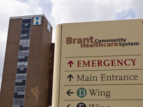 The Brantford General Hospital in Brantford, Ontario. Photographed on Tuesday April 14, 2020 in Brantford, Ontario. Brian Thompson/Brantford Expositor/Postmedia Network
