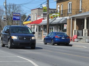 A Quebec driver makes his or her way through Lancaster, on Tuesday April 7, 2020 in Cornwall, Ont. Francis Racine/Cornwall Standard-Freeholder/Postmedia Network