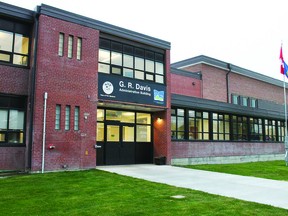 The G.R. Davis Administration Building in Fort Macleod.