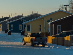 Homes in Fort Chipewyan, Alta. on February 5, 2015. Ryan Jackson/Postmedia Network