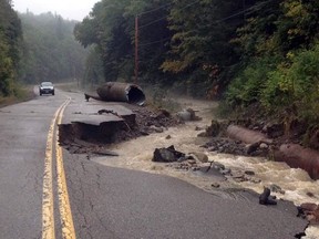A section of Highway is washed out by the Goulais River in 2013. Postmedia Network