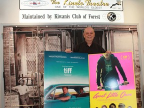 Lambton Film and Food Festival organizer Glen Starkey stands in the lobby of Forest's historical Kineto Theatre in this 2019 file photo. The festival has been cancelled amid COVID-19 this year, save for the Lambton Youth Short Film competition component that's taking place exclusively online. Carl Hnatyshyn/Sarnia This Week
