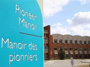An outbreak has been declared at Pioneer Manor on Notre Dame Avenue after a staff member tested positive for COVID-19.