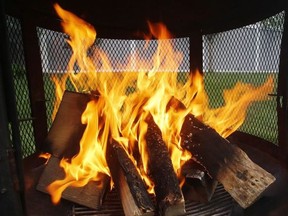 A file photo of burning logs.