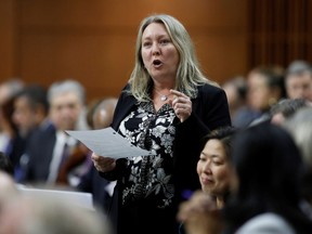 Canada's minister of Middle Class Prosperity Mona Fortier speaks during Question Period in the House of Commons on Parliament Hill in Ottawa, on December 9, 2019.  She spoke to remembers of the Greater Sudbury Chamber of Commerce on Tuesday during a virtual town hall.