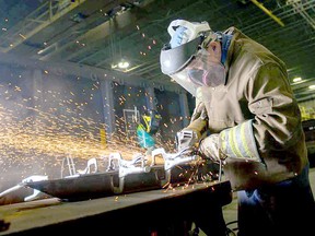 Overall net employment in the Stratford-Bruce Peninsula economic region decreased by 200 last month, which saw the number of goods-producing jobs drop by a net 1,700 positions, due, in part, to significant losses in manufacturing and utilities. FILE PHOTO/POSTMEDIA NETWORK