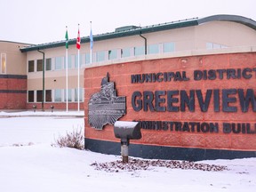 The Municipal District of Greenview administration office in Valleyview, Alta. early 2019.