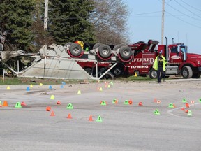 The scene of a fatal crash May 4 at the corner of Petrolia Line and Kimball Road in St. Clair Township is shown in this file photo.