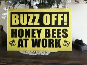 A sign to keep in mind when it comes to our bees. Angela Dorie/Special to the Cornwall Standard-Freeholder/Postmedia Network