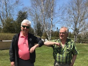Southampton Golf and Country Club owner Kevin O'Brien (right) and new general manager/ golf pro Bill Stewart and golfers have adapted well  to COVID-19 restrictions as the latest Men's results show.