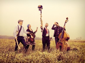 A Perth County live-music staple for the past five years, local band Corduroy Gordon is getting ready to release its first studio album, Werewolves and High Tides. From left to right are band members Kevin Lagace, Emily Lagace, Chet Greason, and Dan Bechard. Photo by Sean Camp/Lucid Musings Photography