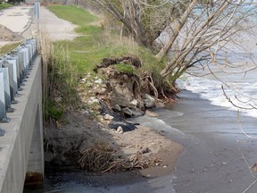 Erosion is shown on Rose Beach Line in this file photo. (Ellwood Shreve/Chatham Daily News)