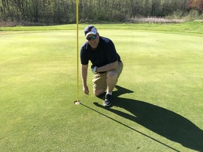 Scott Rogers after a hole-in-one that made it a hat trick for him, a third ace, recently at the Upper Canada club between Morrisburg and Ingleside. Handout/Cornwall Standard-Freeholder/Postmedia Network

Handout Not For Resale