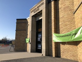 The Memorial Centre was used as a COVID-19 assessment centre from March 21 to June 28. (Steph Crosier/The Whig-Standard)