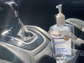 You can safely keep a bottle of hand sanitizer in your vehicle, according to North Bay Fire Chief Jason Whiteley.
Jennifer Hamilton-McCharles/The Nugget