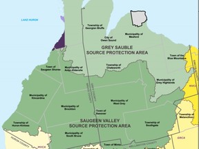 Source water protection areas in Grey-Bruce. (Supplied)