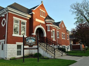 The West Perth Public Library, located on St. Andrew Street, in Mitchell.