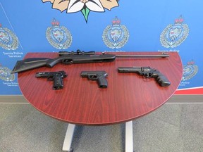 Three Sarnia residents were facing weapons-related charges after police issued a shelter-in-place order for the area in and around Aamjiwnaang First Nation following a dispute about an online purchase, police said on May 6, 2020. Handout/Sarnia police