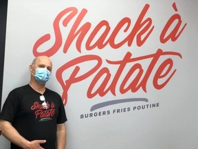 Ray LeBlanc, owner of Shack ç Patate Burgers Fries Poutine, opened his restaurant at unit 122 270 Baseline Road on Tuesday, June 2. Photo Supplied