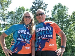 Shannon and Jeff Dagg are photographed after last year’s Great Cycle Challenge. 
Supplied Photo