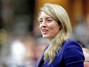 Canada's Minister of Economic Development and Official Languages Melanie Joly speaks in the House of Commons on Parliament Hill in Ottawa, March 9. 
REUTERS/Blair Gable