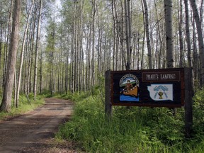 Pratt's Landing, on the east bank of the Peace River, off of Highway 729 and Highway 682 on Saturday June 13, 2015 west of Fairview, Alta. A run-of-the-river dam is being proposed about 20 kilometres downriver from Pratt's Landing. Across the river is a protected wildland area called Dunvean West Wildland.