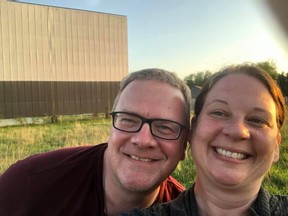 Adam Shaw and Angila Peters, the pair behind The Oxford Drive In. They are hoping to get the theatre back up and running this summer even as many businesses and movie theatres have been shuttered during the pandemic. (The Oxford Drive In)