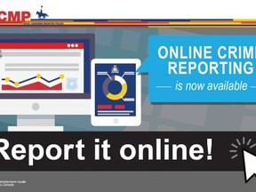 Starting Monday, June 8, the online crime-reporting tool will allow you to report select crimes online. The reports submitted will then be followed up by a phone call from an officer within five business days. Graphic Supplied