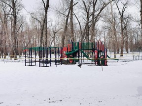 Playgrounds in High River have been re-opened. (Pictured here) For the past several months playgrounds have been taped off due to COVID-19
