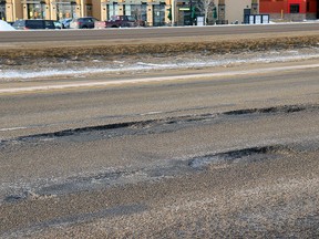 The Town of Stony Plain is seeking immediate maintenance on Highway 16A in and around the community. Photo by John K. White/Postmedia.